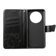 Etui z klapką do Realme 11 Pro / 11 Pro +, Butterfly, czarne