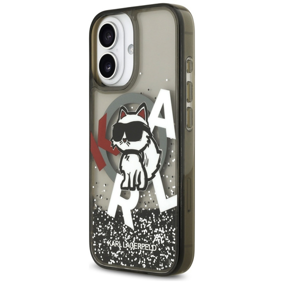 Etui Karl Lagerfeld Liquid Glitter Choupette MagSafe do iPhone 17