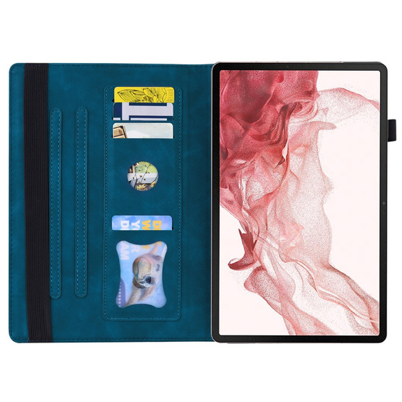 Etui do Samsung Galaxy Tab S10 FE+ Plus, Classic, z miejscem na rysik, niebieskie