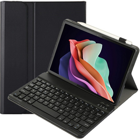 Etui z klawiaturą bluetooth do Lenovo Tab M9, Czarne
