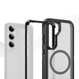 Etui z ramką do Samsung Galaxy S23 FE, do MagSafe, przezroczyste / czarne
