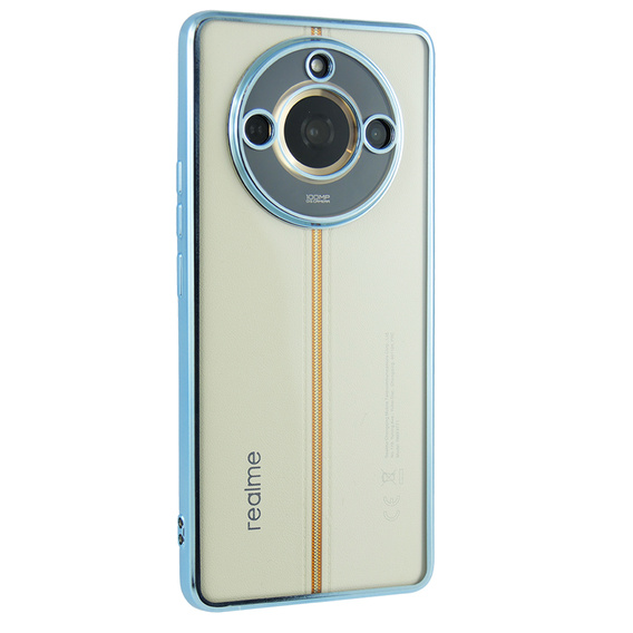 Etui do Realme 11 Pro 5G / Pro+ 5G, Electroplating Frame, przezroczyste / niebieskie
