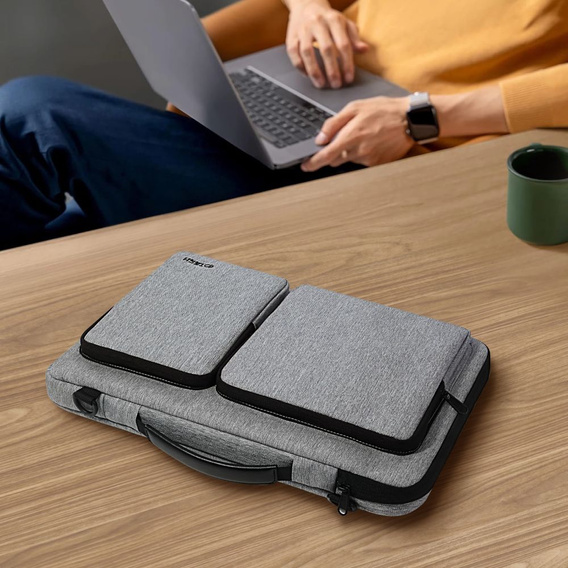 Tech-Protect Defender Bag, Etui Torba do laptopów 15-16 cali, Szara