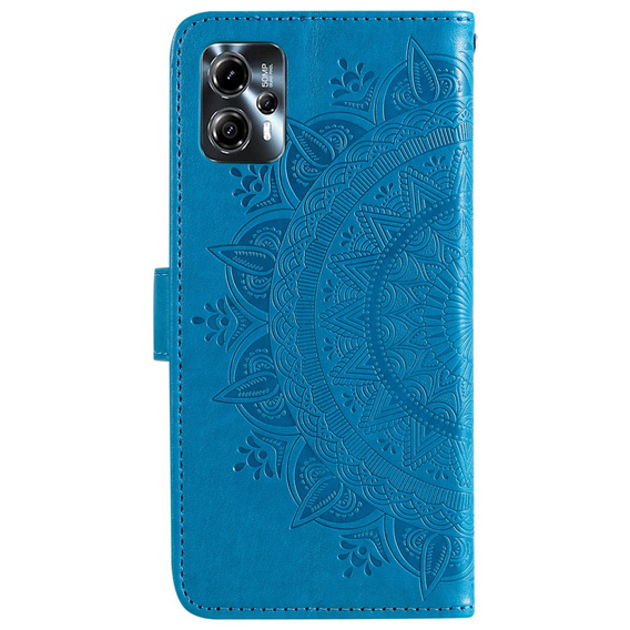 Etui z klapką do Motorola Moto G13 / G23, Mandala, niebieskie