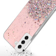 Etui do Samsung Galaxy S21 FE, Glittery, różowe