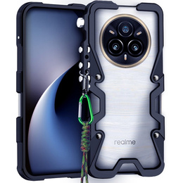 Aluminiowe etui ochronne bumper do Realme 14 Pro+ 5G – czarne