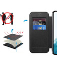 Etui z klapką do Samsung Galaxy S22 5G, RFID Wallet MagSafe z ochroną aparatu, czarne