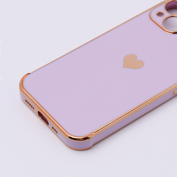 Etui do Apple iPhone 13, Electro heart, fioletowe