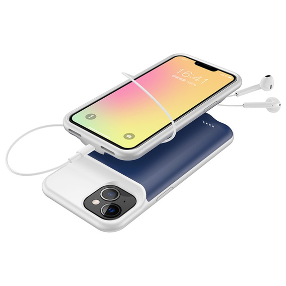 Etui z Baterią 6000mAh do iPhone 13 Mini - Blue