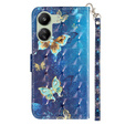 Etui z klapką do Xiaomi Redmi 13C / Poco C65, Wallet, Butterflies niebieskie