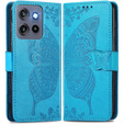 Etui z klapką do Motorola Edge 50 Neo / Motorola ThinkPhone 25, Butterfly, niebieskie