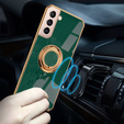 Etui do Samsung Galaxy S22+ Plus, Electro Ring, zielone
