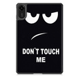 Etui z klapką z napisem Don't Touch Me do Xiaomi Redmi Pad 2