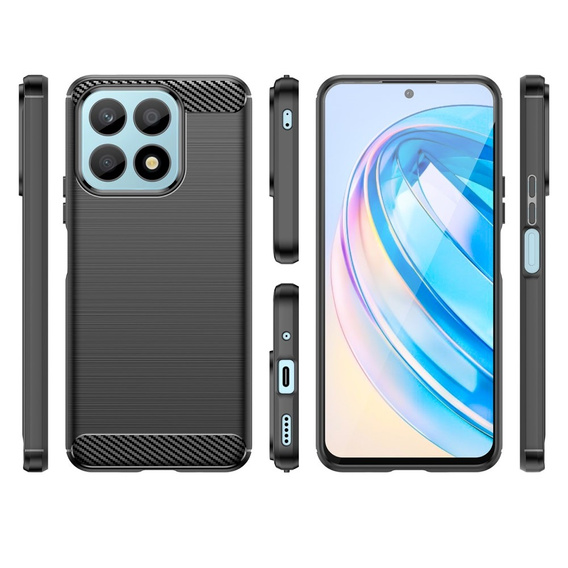 Etui do Honor X8a 5G, Karbon, czarne
