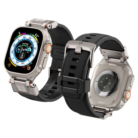 Pasek SPIGEN do Apple Watch 1/2/3/4/5/6/7/8/9/SE/Ultra/Ultra 2 42/44/45/49MM, Durapro Armor, Czarny