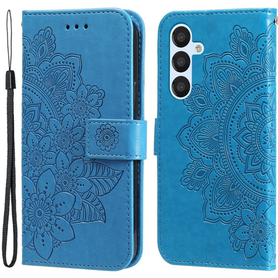Etui z klapką do Samsung Galaxy A54 5G, Mandala, niebieskie