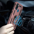 Etui pancerne do Samsung Galaxy M21, Nox Case Ring, różowe rose gold