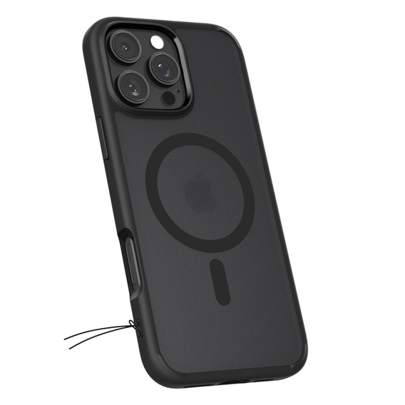 Etui z MagSafe Spigen do iPhone 16 Pro, Ultra Hybrid, przezroczyste / czarne + Szkło Hartowane 9H
