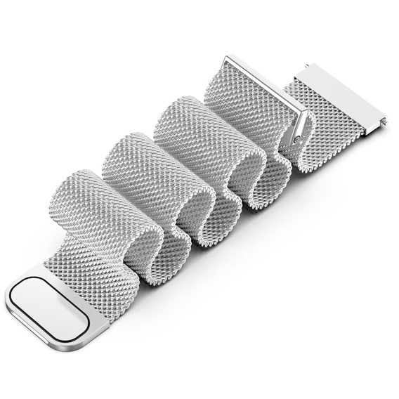 Uniwersalna Bransoleta Milanese Band 22mm, Srebrna