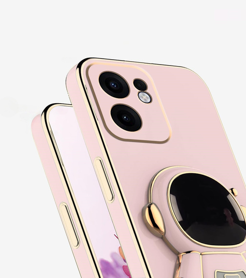Etui do Oppo Reno 13F / Oppo Reno 13FS, Astronaut, różowe