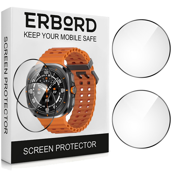 2x Szkło Hybrydowe ERBORD do Samsung Galaxy Watch Ultra 47mm (2025 / 2024)
