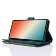 Etui z klapką do Samsung Galaxy S24 Ultra, Wallet Zipper Pocket RFID, z paskiem na ramię, zielone