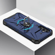 Etui pancerne do Samsung Galaxy A14 4G/5G, z ringiem, granatowe