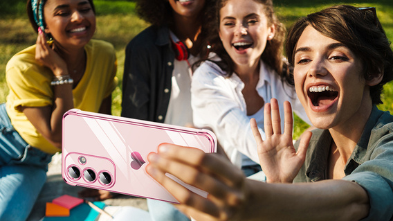 Etui do Samsung Galaxy S25 FE, Electro heart, różowe rose gold