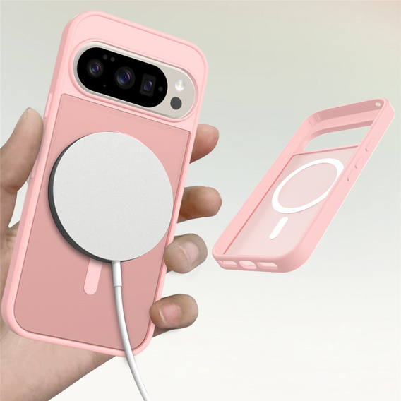 Etui Matt Case do Google Pixel 10 / 10 Pro, do MagSafe, półprzezroczyste różowe