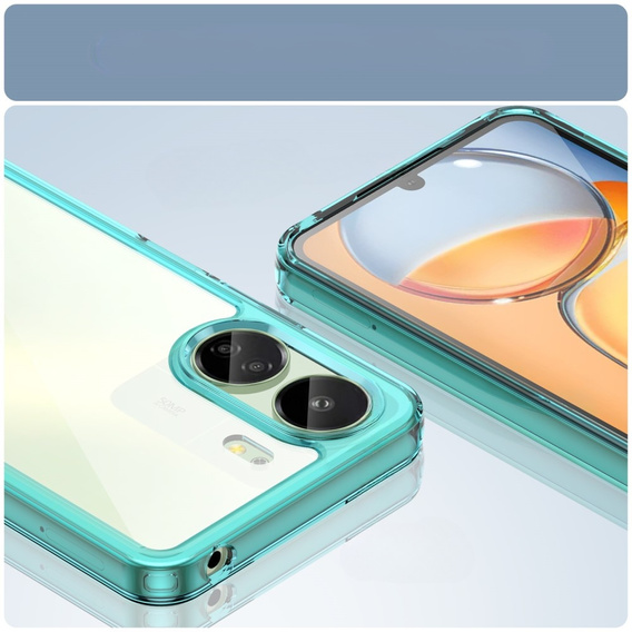 Etui do Xiaomi Redmi 13C / Poco C65, Fusion Hybrid, przezroczyste / niebieskie