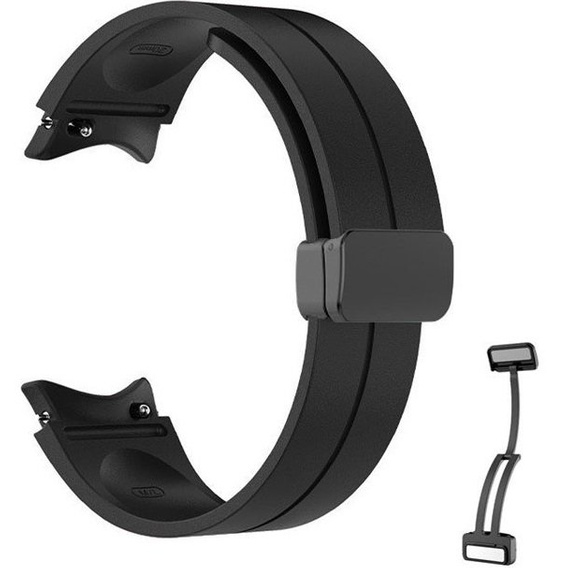 Pasek Silikonowy do Samsung Galaxy Watch 4/5/6 40/42/43/44/45/46/47mm, Czarny