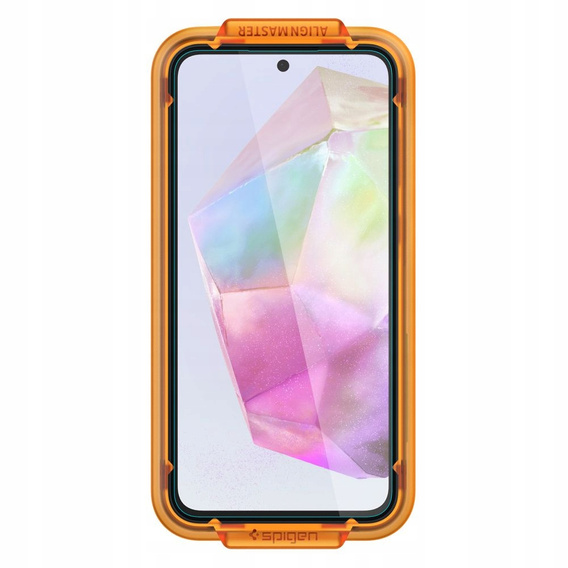 Szkło Hartowane z ramką do montażu SPIGEN Alm Glas.TR do Samsung Galaxy A35 5G (2 sztuki)