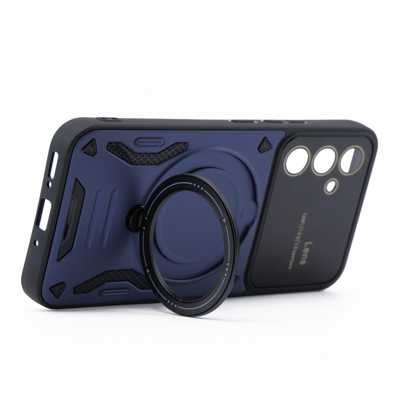 Etui pancerne do Samsung Galaxy A54 5G, CamShield MagSafe, niebieskie