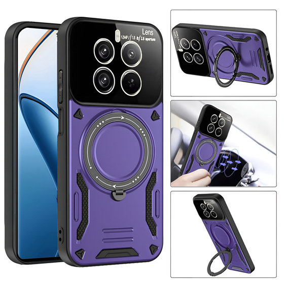 Etui pancerne do Realme 12 Pro 5G / 12 Pro+ 5G, Magnetic Ring, fioletowe