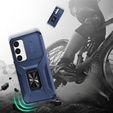 Etui do Samsung Galaxy S24, Slide Lens Lid, Niebieskie