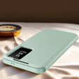 Etui z klapką do Samsung Galaxy S24 FE, Smart View Wallet, zielone