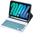 Etui z klawiaturą bluetooth do iPad mini 8.3" 2021 (6 gen.) / iPad mini 8.3" 2024 (7 gen.), Ciemnozielone