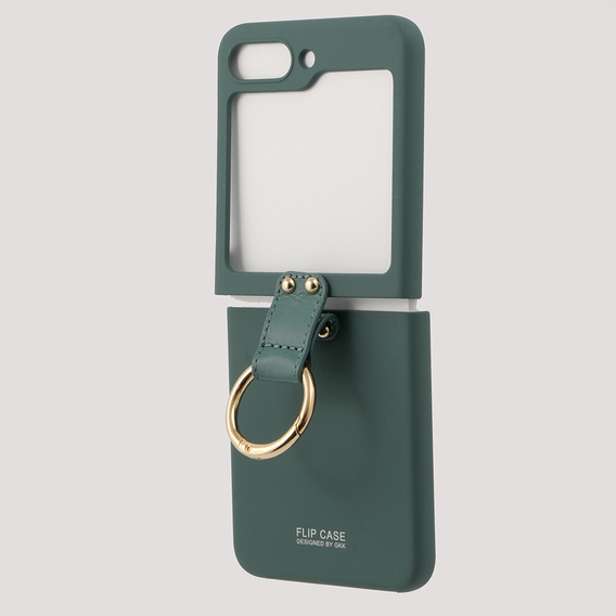 Etui GKK Ring Holder do Samsung Galaxy Z Flip5 5G, zielone