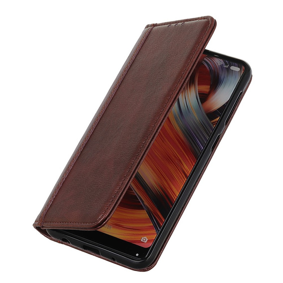 Etui z klapką do Xiaomi 15 Ultra, Split Leather, brązowe