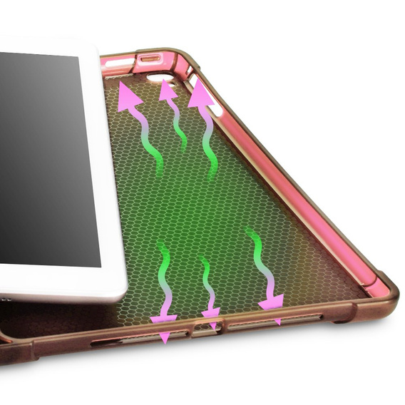Etui do iPad 9.7" 2018/2017 (6/5 gen.) / Air 2/1 9.7" 2014/2013, Smartcase z miejscem na rysik, różowe rose gold