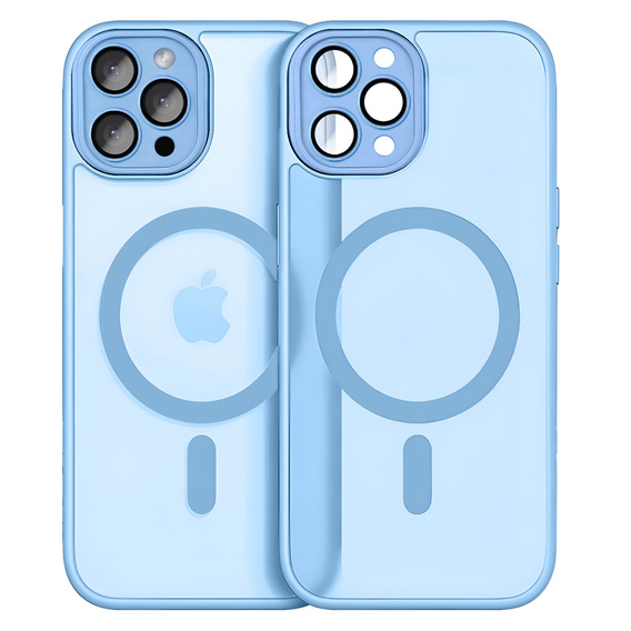 Etui do iPhone 16 Pro, do MagSafe, ERBORD Matt Case, niebieski + Szkło na ekran