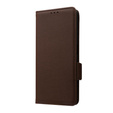 Etui z klapką do Xiaomi Redmi Note 12 5G / POCO X5 5G, Wallet Litchi Magnet, brązowe