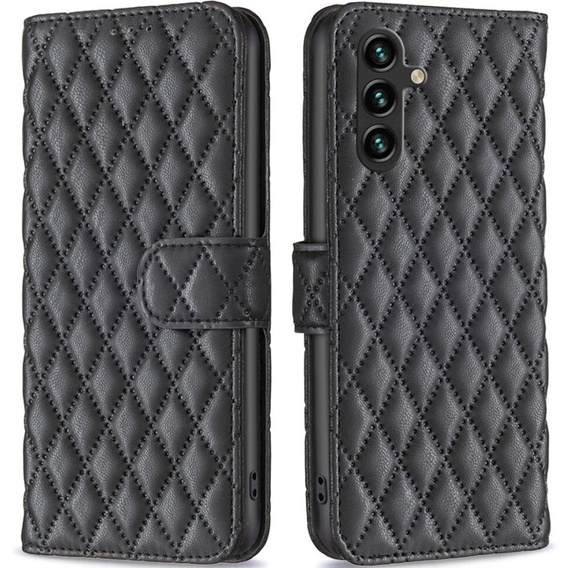 Etui z klapką do Samsung Galaxy A15, Wallet, BINFEN COLOR, czarne