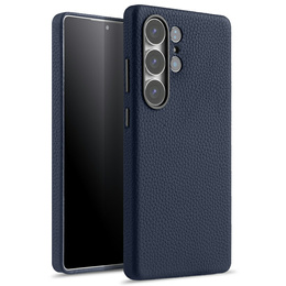Etui MELKCO do Samsung Galaxy S25 Ultra, skórzane, granatowe