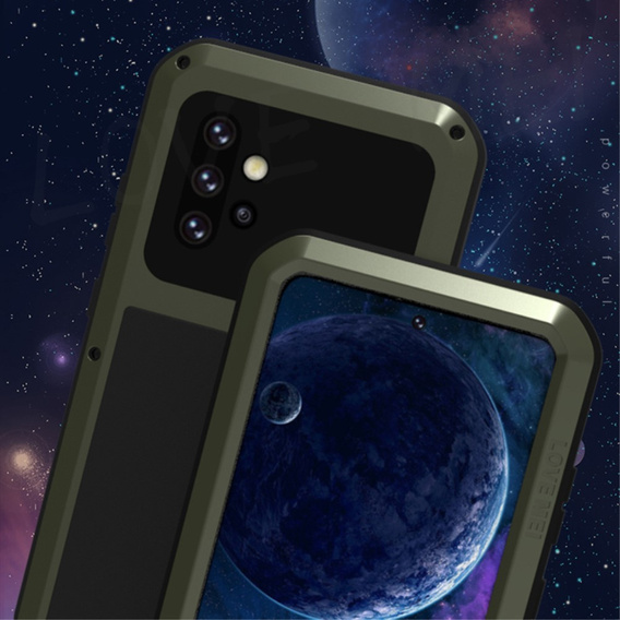 Etui Love Mei do Samsung Galaxy A52/A52s, pancerne ze szkłem, zielone