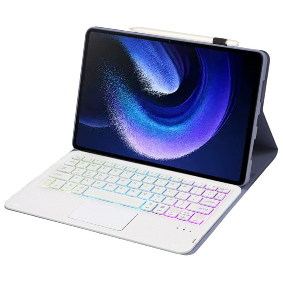 Etui z podświetlaną klawiaturą bluetooth touchpad do Xiaomi Pad 6 / 6 Pro, Fioletowe