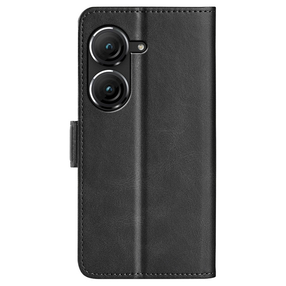 Etui z klapką do Asus Zenfone 9 5G / 10 5G, Wallet PU Leather Case, czarne