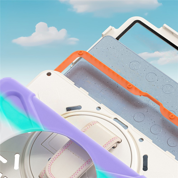 Pancerne etui z podstawką i paskiem na ramię do Lenovo Tab One