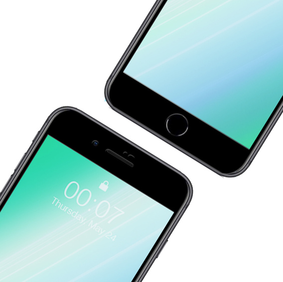 2x Szkło Hartowane do iPhone 7 Plus/8 Plus, ERBORD 3D pełne, szybka na cały ekran