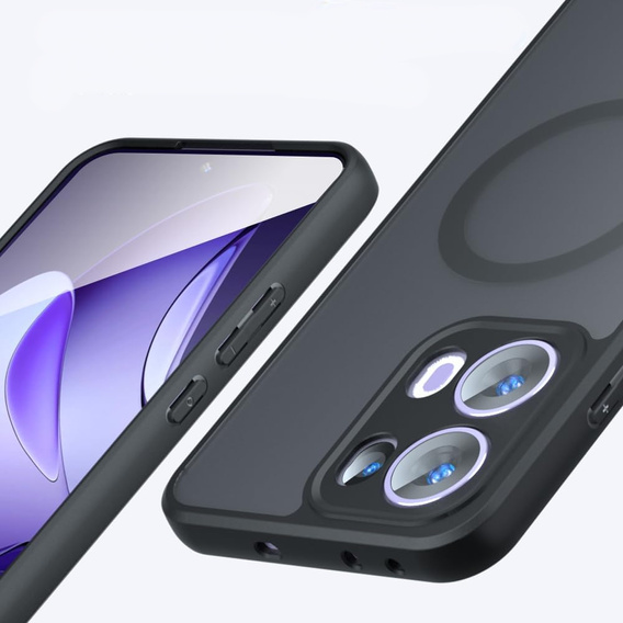 Etui do Oppo Reno 13 Pro, do MagSafe, ERBORD Matt Case, czarny